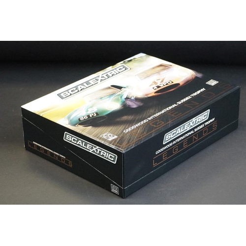 270 - Boxed Scalextric Legends C3898A Goodwood International Sussex Trophy slot car set, complete with cer... 