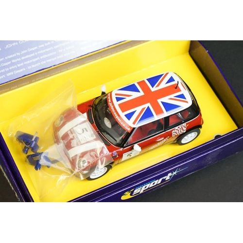 272 - Four Boxed Scalextric Sport ltd edn slot cars to include C2485A Mini Cooper - John Cooper Challenge ... 