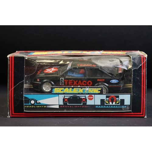 277 - Five boxed Scalextric slot cars to include C.596 Calibra Old Spice, C.456 Ford Cosworth, H.631 Opel ... 