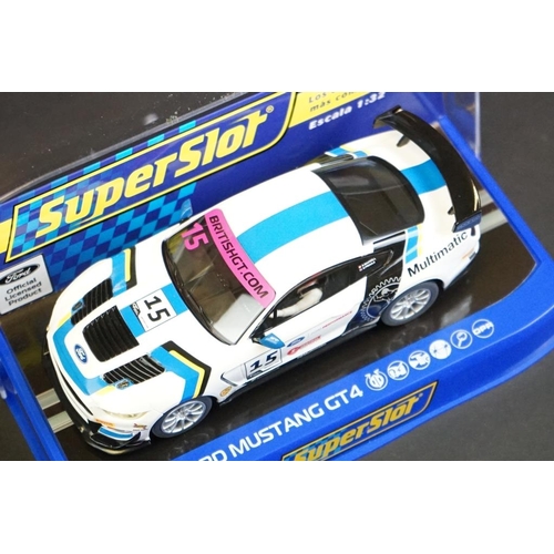 278 - Four cased Scalextric slot cars to include C2920 Ford Escort RS 1600 No 1, C3612 Chevrolet Camaro 19... 