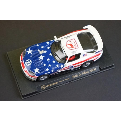 280 - Five cased Fly slot cars to include A88 Dodge Viper, A53 Porsche GT1, A51 Porsche GT1, A108 Lister S... 