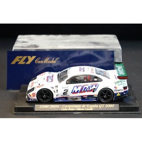 280 - Five cased Fly slot cars to include A88 Dodge Viper, A53 Porsche GT1, A51 Porsche GT1, A108 Lister S... 