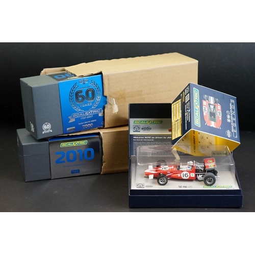 288 - Three boxed ltd edn Scalextric slot cars to include 2 x Celebrating 60 Years (C3831A Bentley Contine... 