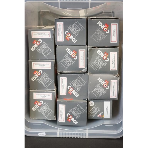 1195 - 35 Boxed Corgi Classics diecast models in grey boxes, circa 1980's. Diecast ex, boxes show some stor... 