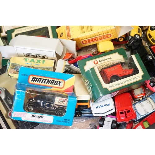 1250A - Over 100 diecast models, featuring a small quantity of mid 20th C examples, includes Matchbox, Dinky... 