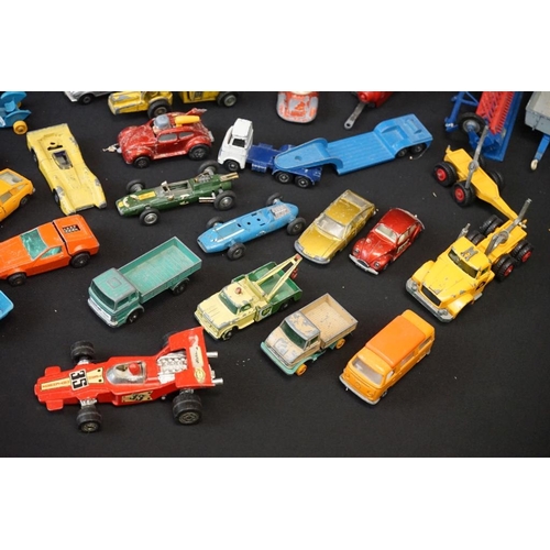 1260 - Over 50 mid 20th C onwards play worn diecast models to include Corgi, Britains, Matchbox & Lone Star... 