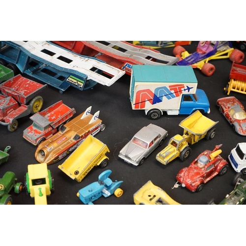 1260 - Over 50 mid 20th C onwards play worn diecast models to include Corgi, Britains, Matchbox & Lone Star... 