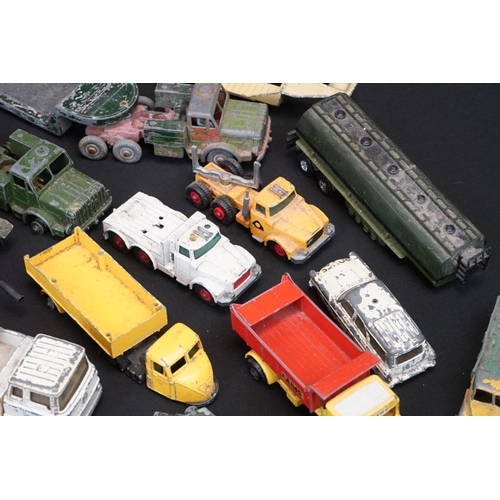 1264 - 65 play worn diecast models, mainly mid 20th C examples, to include Corgi, Dinky, Matchbox, etc, fea... 