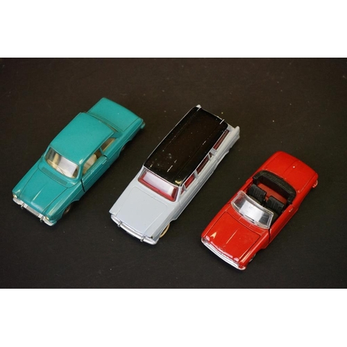 1268 - 15 Mid 20th C French Dinky diecast models to include 258 Peugeot D3A, 24U Simca 9 Aronde, Tracteur P... 