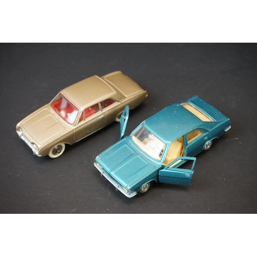 1268 - 15 Mid 20th C French Dinky diecast models to include 258 Peugeot D3A, 24U Simca 9 Aronde, Tracteur P... 