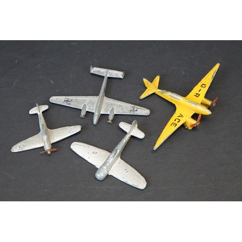 1270 - Around 28 mid 20th C play worn diecast models to include 9 x boxed Dinky military models (643, 673, ... 