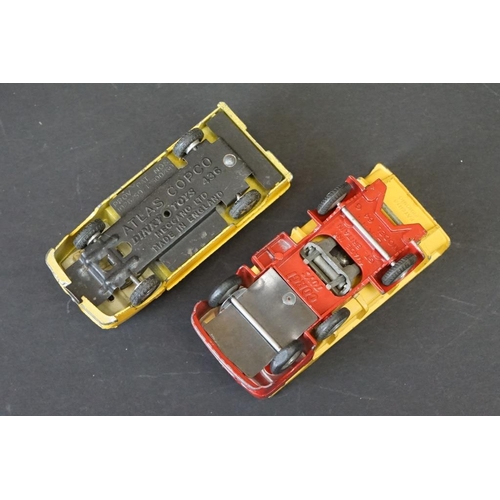 1271 - 19 Mid 20th C play worn diecast models to include Dinky, Corgi and Matchbox featuring 2 x boxed Corg... 