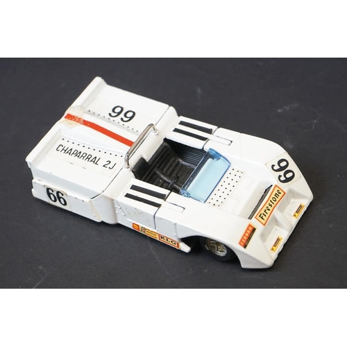 1277 - Three cased Politoys diecast models to include M16 Matra Simca Sport 660, M24 Alfa Romeo 33 Le Mans,... 