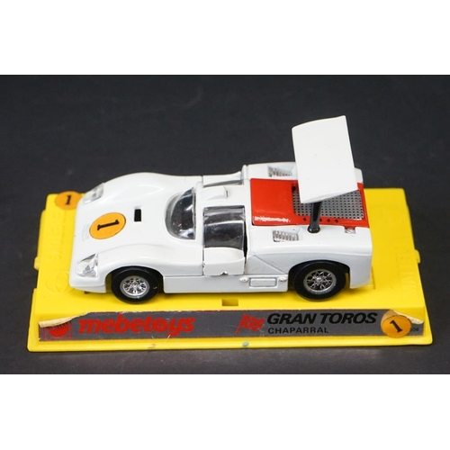 1277 - Three cased Politoys diecast models to include M16 Matra Simca Sport 660, M24 Alfa Romeo 33 Le Mans,... 