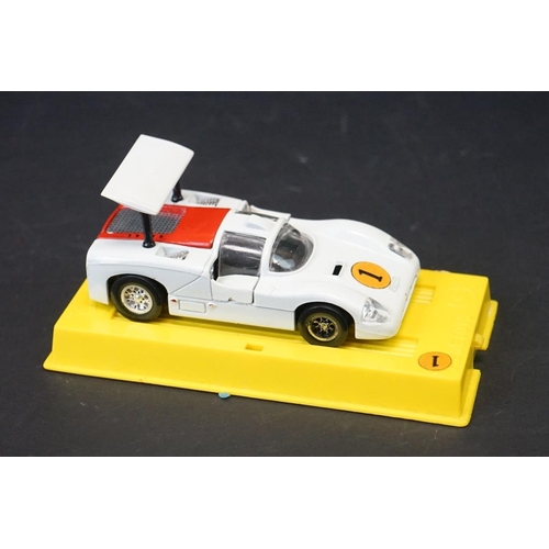 1277 - Three cased Politoys diecast models to include M16 Matra Simca Sport 660, M24 Alfa Romeo 33 Le Mans,... 