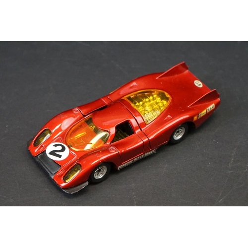 1277 - Three cased Politoys diecast models to include M16 Matra Simca Sport 660, M24 Alfa Romeo 33 Le Mans,... 