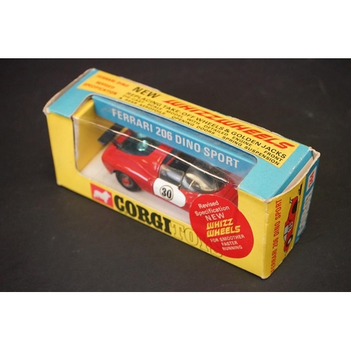 1278 - Three boxed Corgi diecast models to include 2 x Golden Jacks (341 Mini Marcos GT 850 in metallic red... 