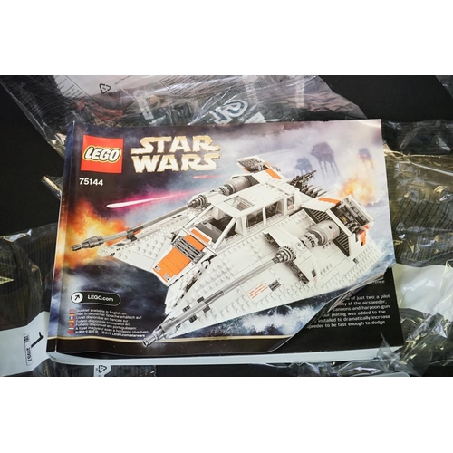 173 - Lego - Boxed Star Wars Ultimate Collectors Series (2017) 75144 Snowspeeder, part built with instruct... 