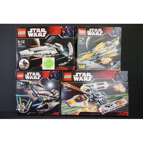 Lego - Four boxed Star Wars Lego sets to include 7658 Y-Wing