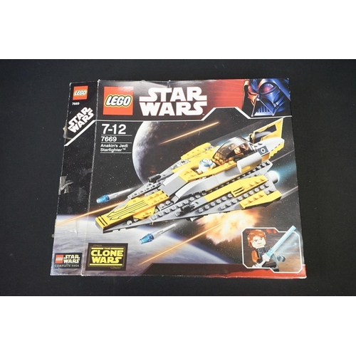 184 - Lego - Four boxed Star Wars Lego sets to include 7658 Y-Wing Fighter (previously built with 2 x mini... 