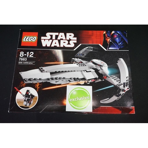 184 - Lego - Four boxed Star Wars Lego sets to include 7658 Y-Wing Fighter (previously built with 2 x mini... 