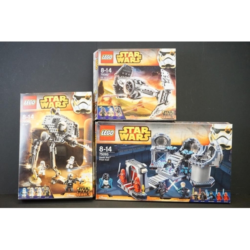 185 - Lego - Three boxed Star Wars Rebels Lego sets to include 75093 Death Star Final Duel, 75083 AT-DP & ... 