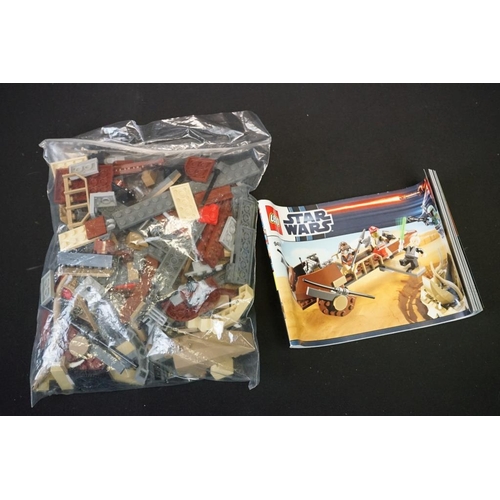 186 - Lego - Five boxed Star Wars Lego sets to include 9495 Gold Leader's Y-Wing Starfighters (part built,... 