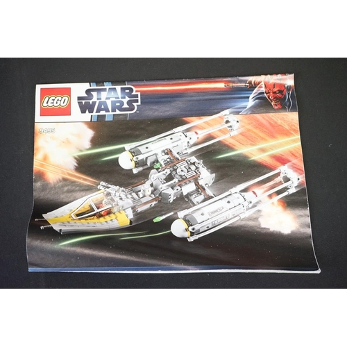 186 - Lego - Five boxed Star Wars Lego sets to include 9495 Gold Leader's Y-Wing Starfighters (part built,... 