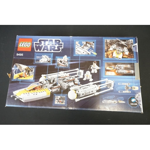 186 - Lego - Five boxed Star Wars Lego sets to include 9495 Gold Leader's Y-Wing Starfighters (part built,... 