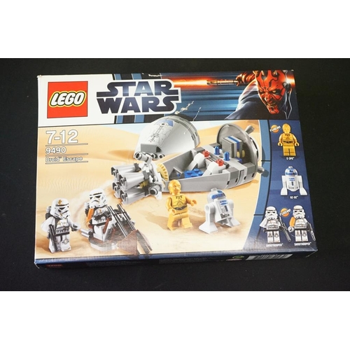 186 - Lego - Five boxed Star Wars Lego sets to include 9495 Gold Leader's Y-Wing Starfighters (part built,... 