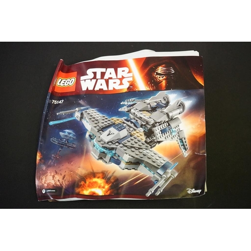 196 - Lego - Four boxed Star Wars Lego sets to include 75105 Millennium Falcon (previously built, missing ... 