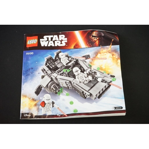 196 - Lego - Four boxed Star Wars Lego sets to include 75105 Millennium Falcon (previously built, missing ... 