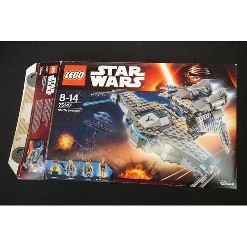 196 - Lego - Four boxed Star Wars Lego sets to include 75105 Millennium Falcon (previously built, missing ... 