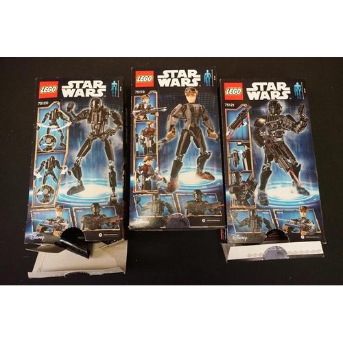 198 - Lego - 13 Boxed to Buildable Star Wars Lego Figures 75524 Chirrut Imwe, 755 Baze Malbus, 75117 Kylo ... 