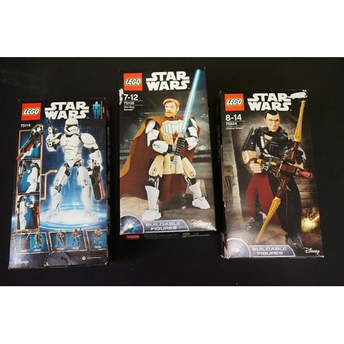 198 - Lego - 13 Boxed to Buildable Star Wars Lego Figures 75524 Chirrut Imwe, 755 Baze Malbus, 75117 Kylo ... 