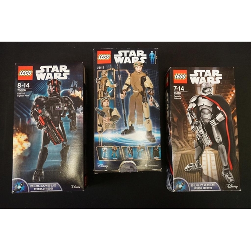 198 - Lego - 13 Boxed to Buildable Star Wars Lego Figures 75524 Chirrut Imwe, 755 Baze Malbus, 75117 Kylo ... 