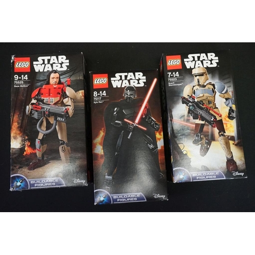 198 - Lego - 13 Boxed to Buildable Star Wars Lego Figures 75524 Chirrut Imwe, 755 Baze Malbus, 75117 Kylo ... 