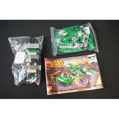 200 - Lego - Four boxed Star Wars Lego sets to include 75091 Flash Speeder, 75081 T-16 Skyhopper, 75080 AA... 