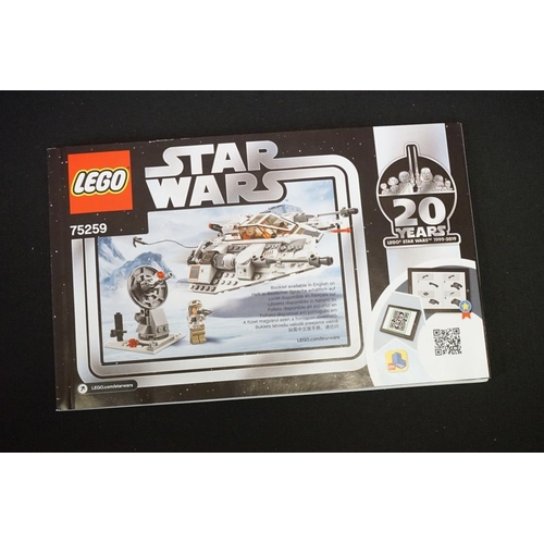 201 - Lego - Four boxed Star Wars 20th Anniversary Lego sets to include 75259 Snowspeeder (contents mostly... 