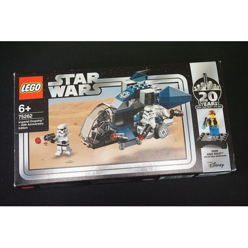 201 - Lego - Four boxed Star Wars 20th Anniversary Lego sets to include 75259 Snowspeeder (contents mostly... 