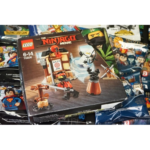 202 - Lego - Quantity of superhero Lego to include opened minifigures, boxed Ninjago Movie 70606 set, boxe... 