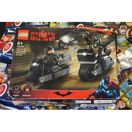 202 - Lego - Quantity of superhero Lego to include opened minifigures, boxed Ninjago Movie 70606 set, boxe... 