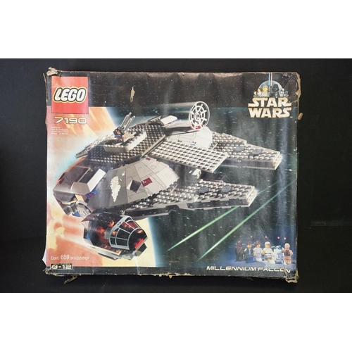 214 - Lego - 12 Star Wars Lego sets to include 7190 Millennium Falcon (previously built, missing mini figu... 