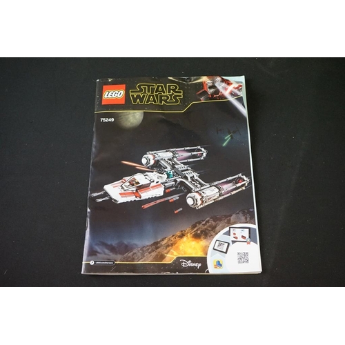 215 - Lego - Five boxed Star Wars Lego sets to include 75249 Resistance Y-Wing Starfighter (part built, mi... 