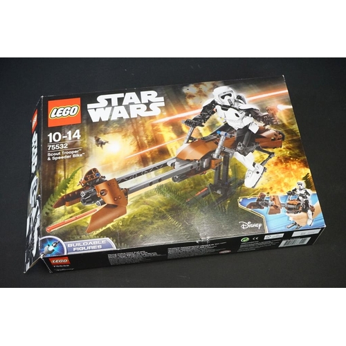 215 - Lego - Five boxed Star Wars Lego sets to include 75249 Resistance Y-Wing Starfighter (part built, mi... 