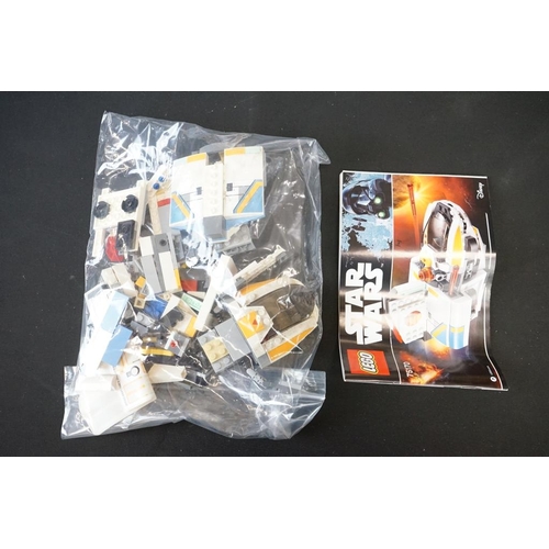 215 - Lego - Five boxed Star Wars Lego sets to include 75249 Resistance Y-Wing Starfighter (part built, mi... 