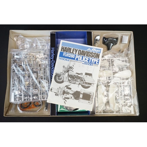 350 - Boxed Tamiya 1/6 Harley Davidson Police Type FLH1200 AMF plastic kit, complete and unbuilt