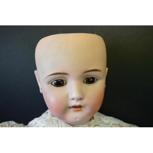 380 - Large Early 20th century Bisque Head Doll, impressed ‘ 478 16 ‘ marks, with fixed brown eyes, open m... 