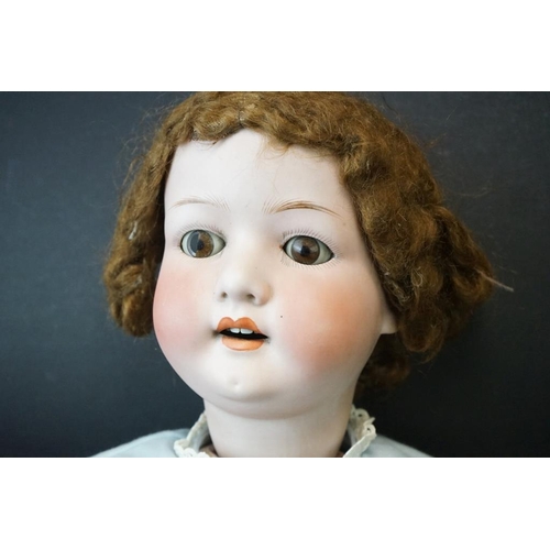 385 - Two Early 20th century Heubach Koppelsdorf Bisque Head Dolls, one with impressed marks 250.3 with sl... 