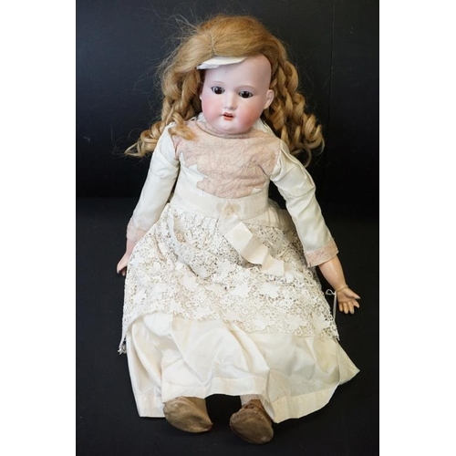 387 - Three Early 20th century Armand Marseille Bisque Head Dolls, impressed marks ' 370 A.7.M ' (with par... 